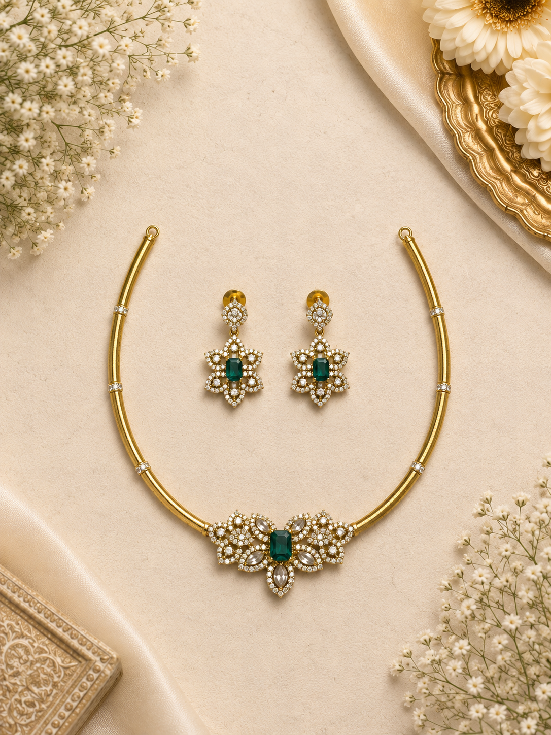 Aasha Emerald Hasli Set