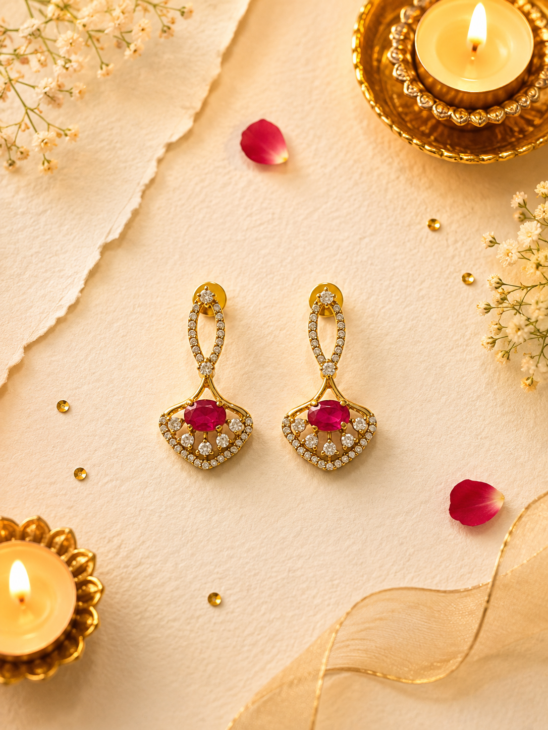Rajni Ruby Neckless Set