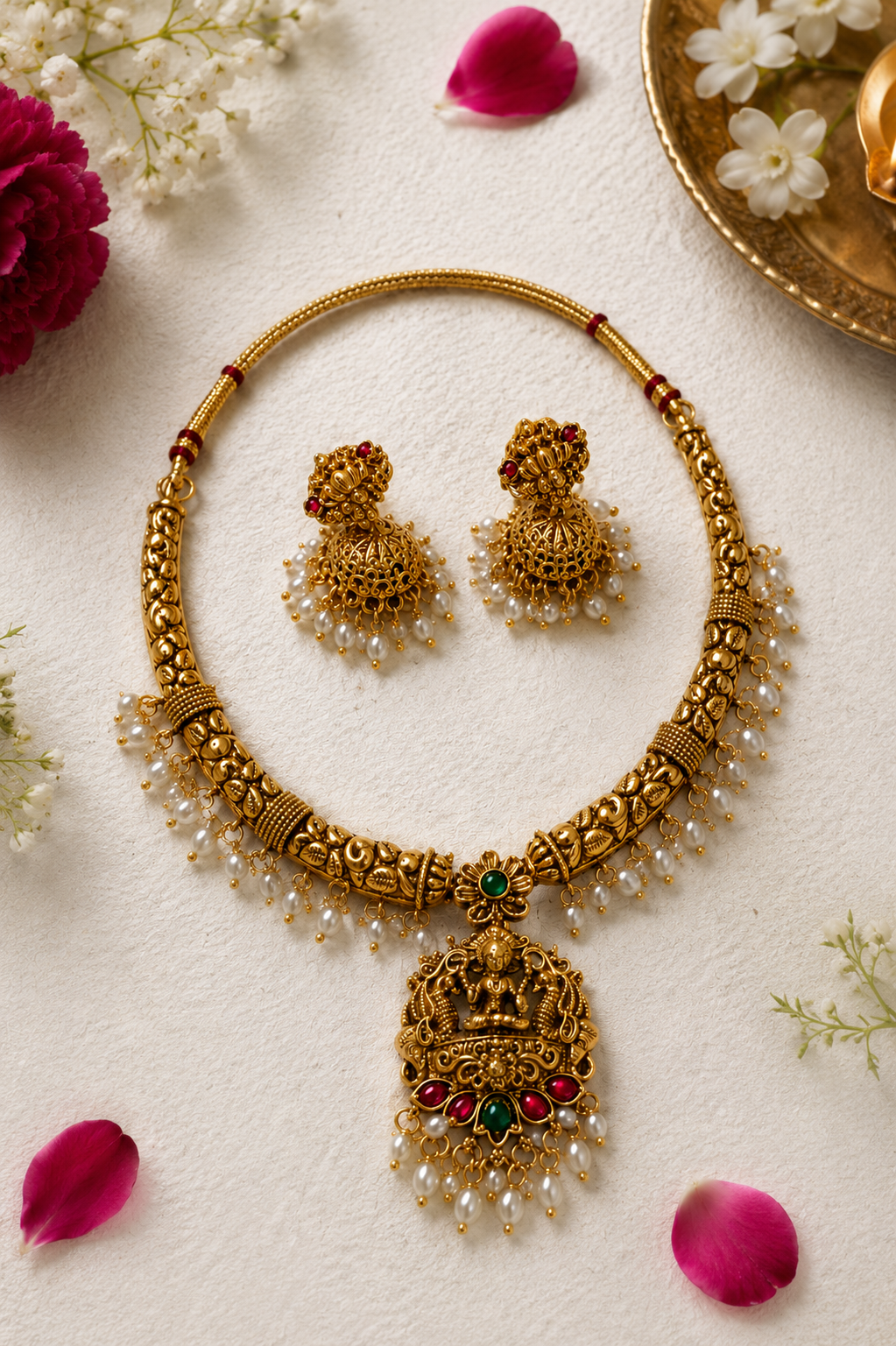 Shree Lakhsmi Gold Neckless Set