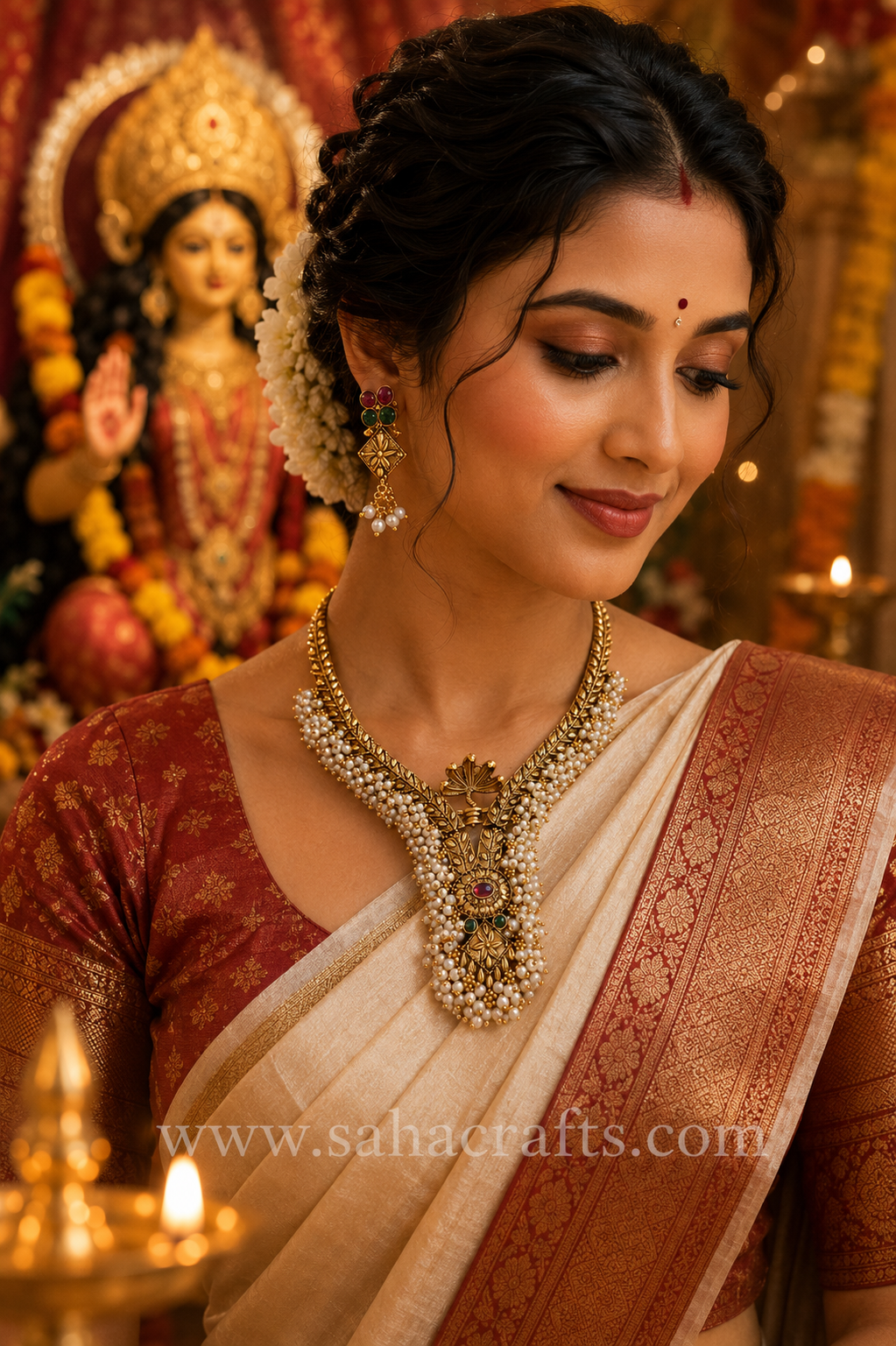 Kavya Gold Neckless Set