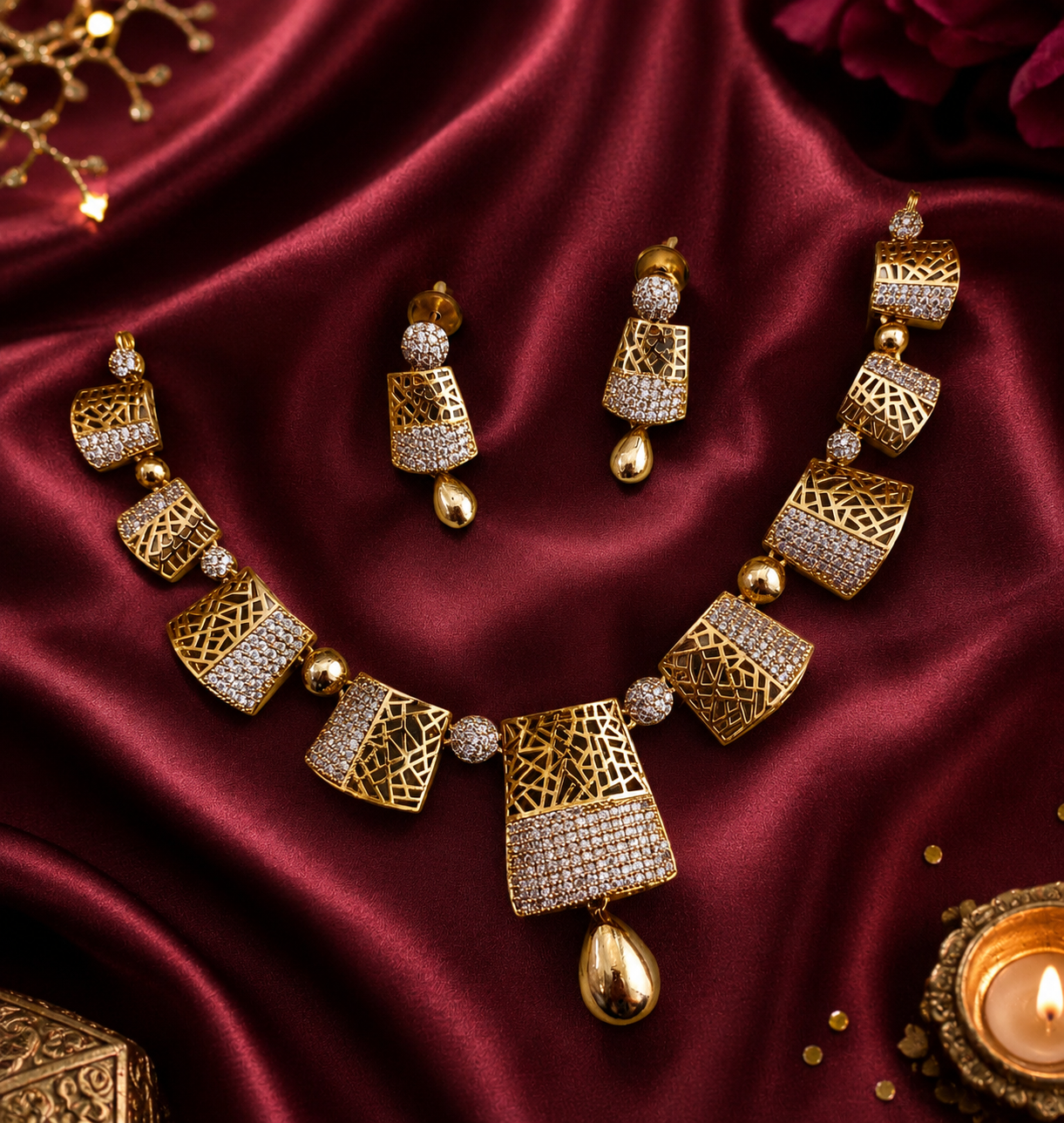 Komal Diamond Neckless Set