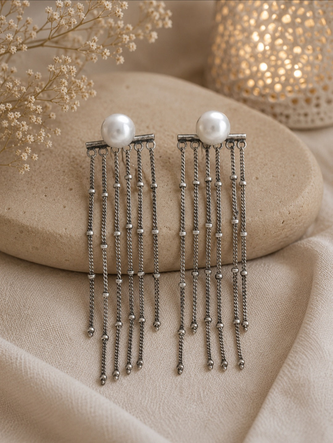 Mayuri Silver Earrings