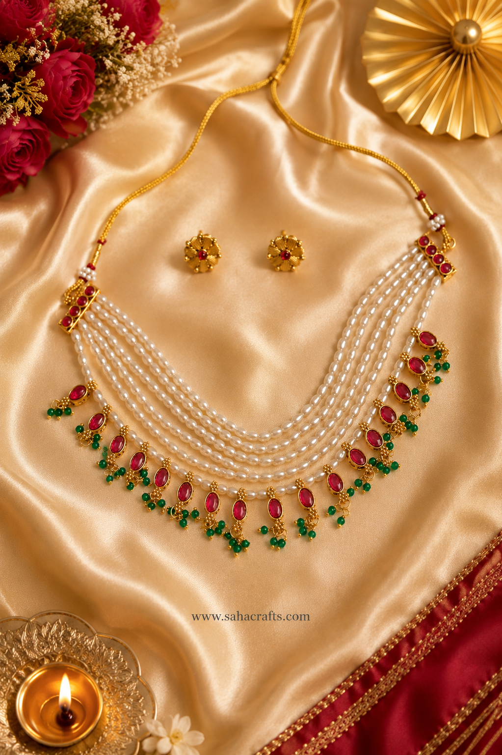 Pearl Layer Neckless Set