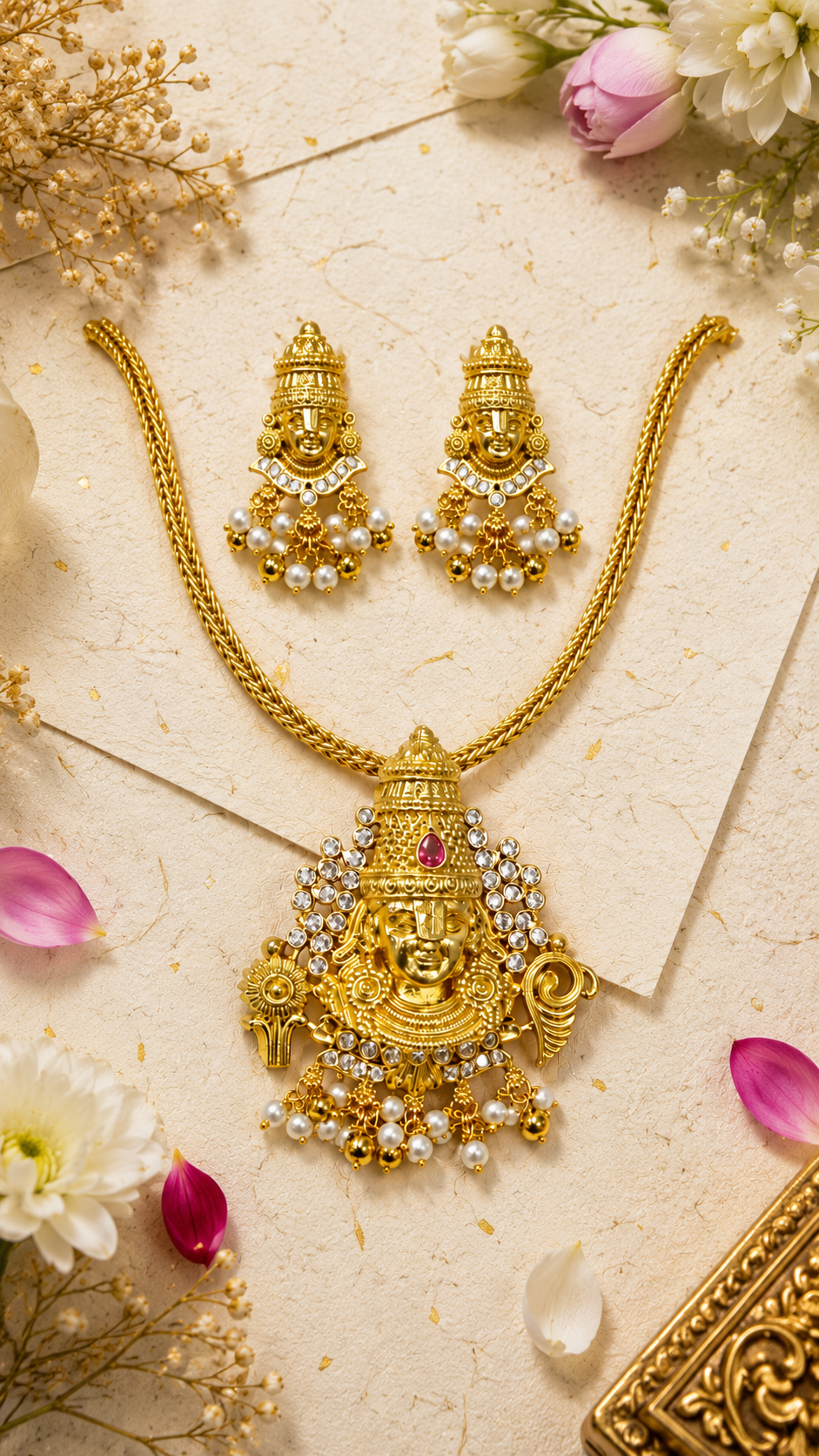 Tirumala Balaji Pendant Set