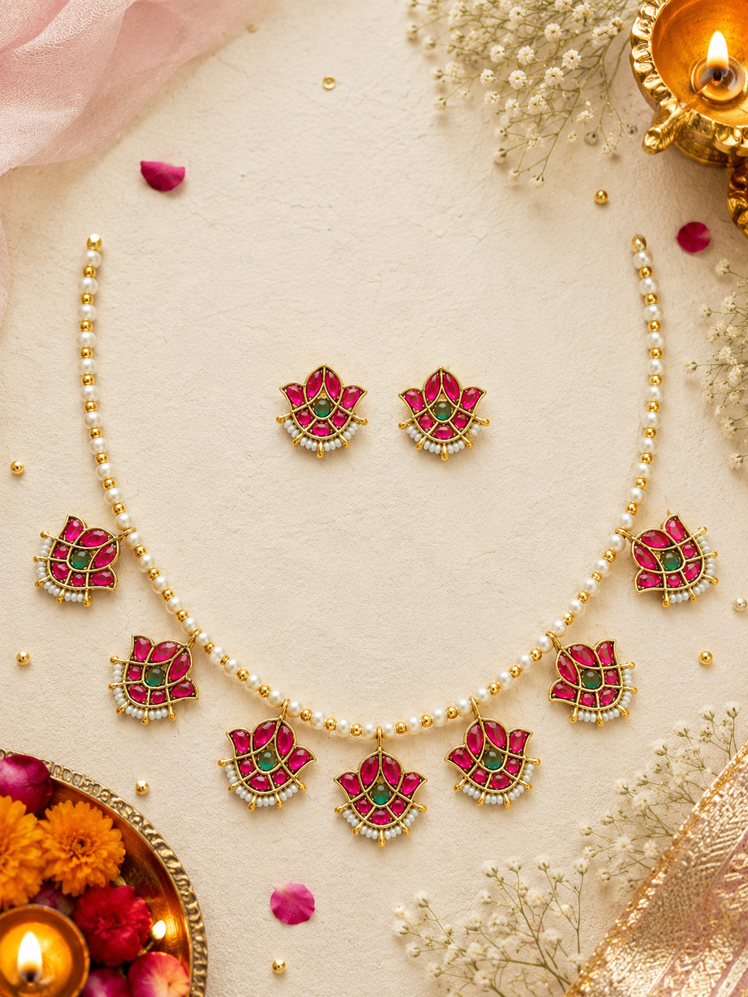 Padmini Multicolor Neckless Set
