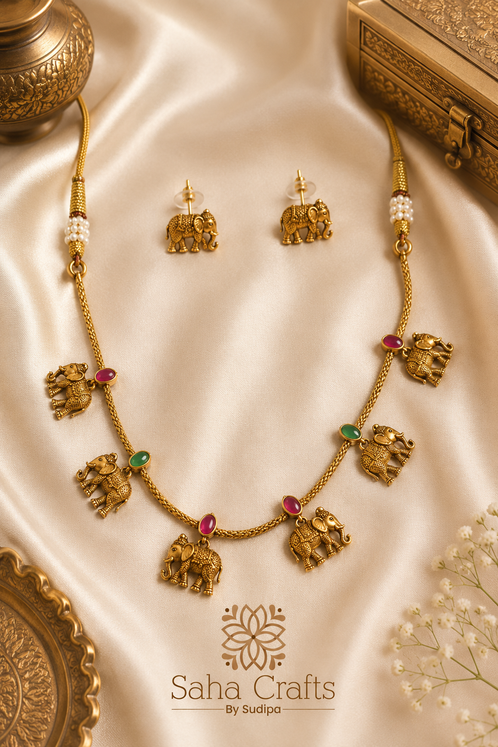 Ibha Gold Neckless Set