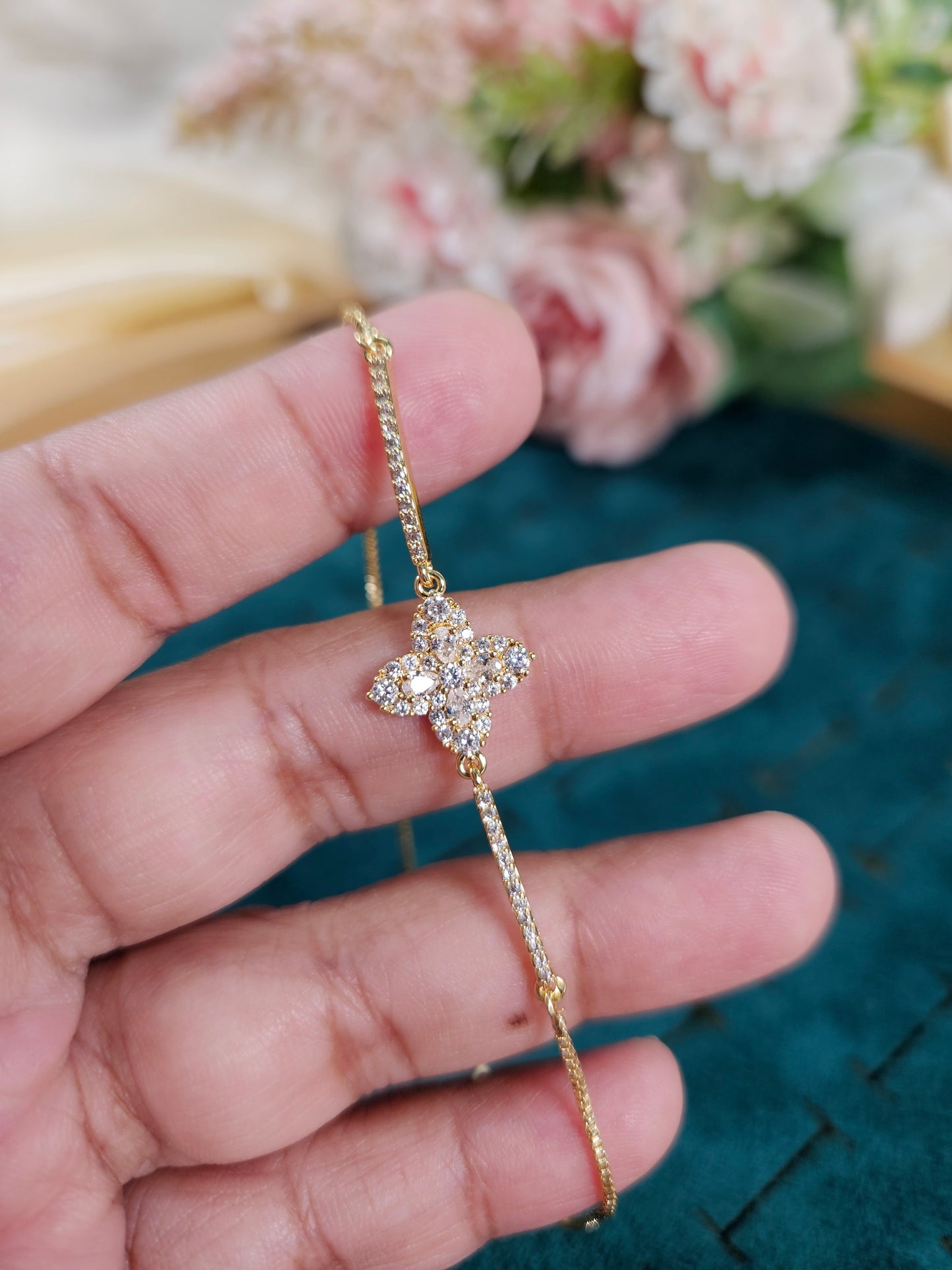 Dimple Diamond Lookalike Tennis Bracelet