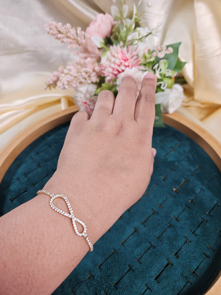 Infinity Diamond Lookalike Tennis Bracelet