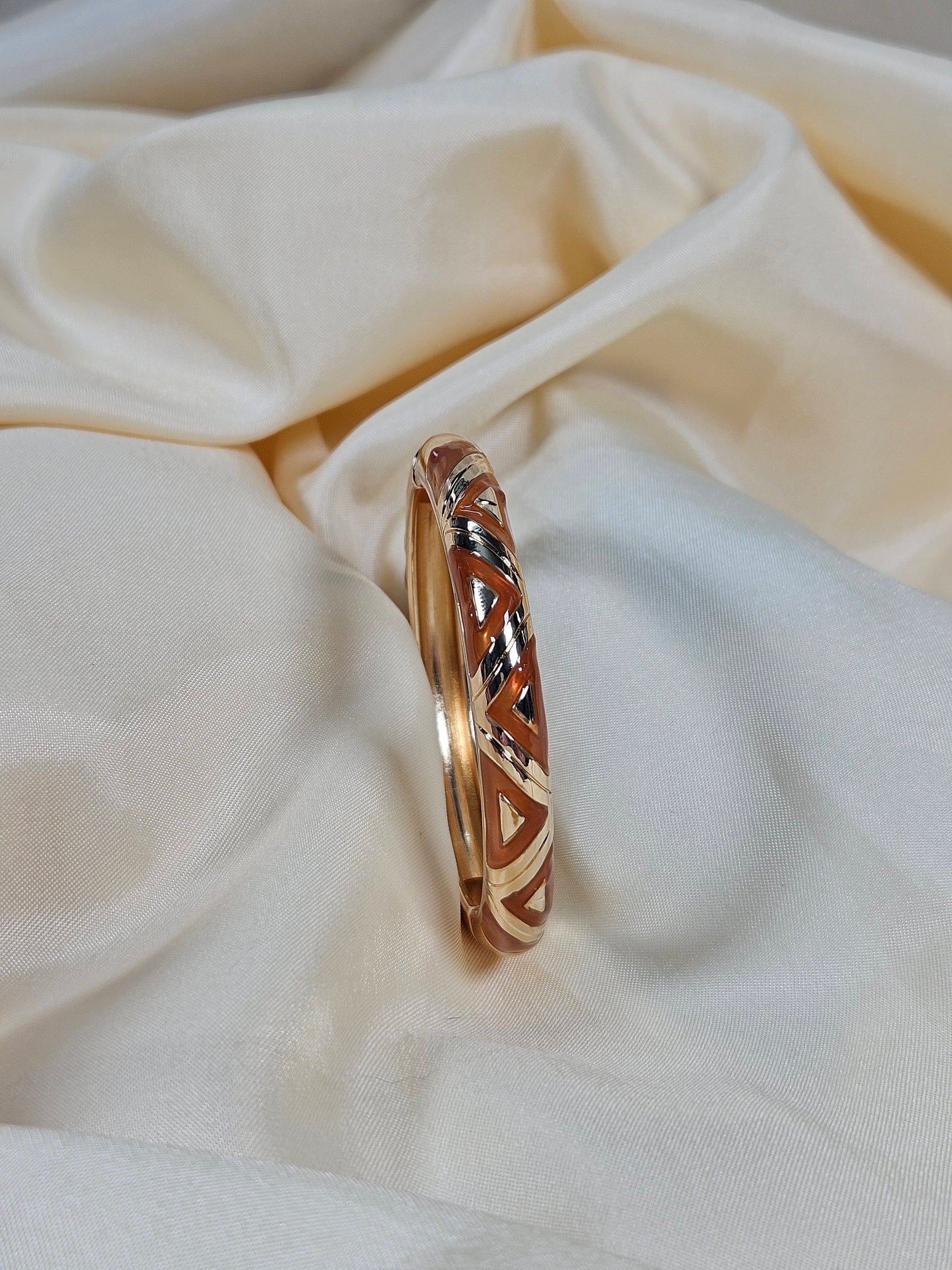 Nadia Luxury Enamel Bracelet – Openable Size 2.2–2.8 | Waterproof, Sweat-Proof, Hypoallergenic, Anti Tarnish