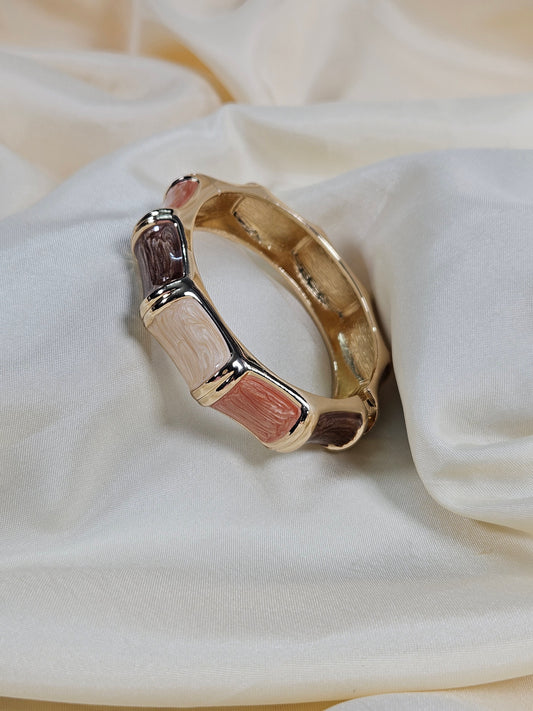 Beyza Pastels Luxury Enamel Bracelet – Openable Size 2.2–2.8 | Waterproof, Sweat-Proof, Hypoallergenic, Anti Tarnish