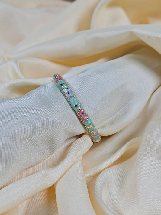 Zara Luxury Enamel Bracelet – Openable Size 2.2–2.8 | Waterproof, Sweat-Proof, Hypoallergenic, Anti Tarnish