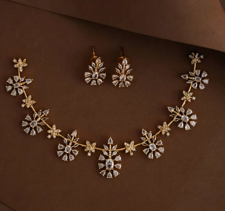 Olivia Solitair Diamond Neckless Set