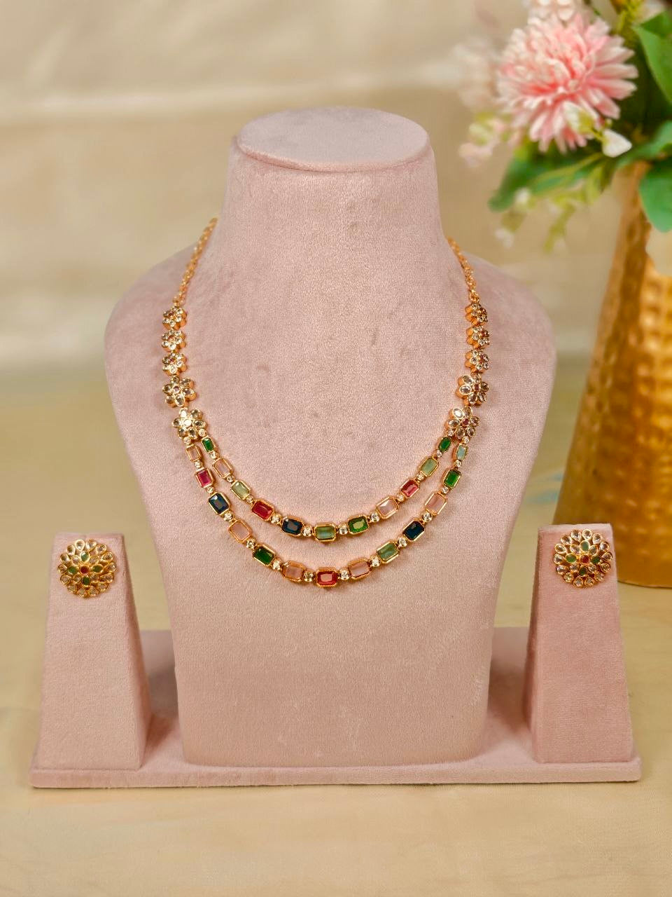 Rangeeli Double Layered Necklace Set