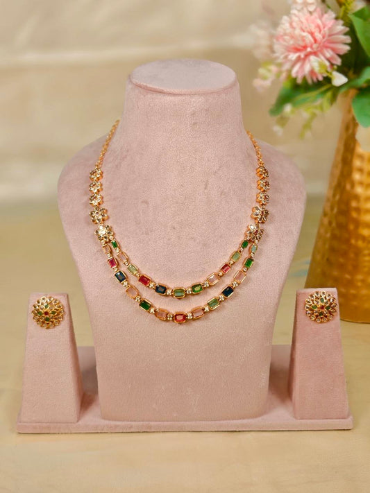 Rangeeli Double Layered Necklace Set