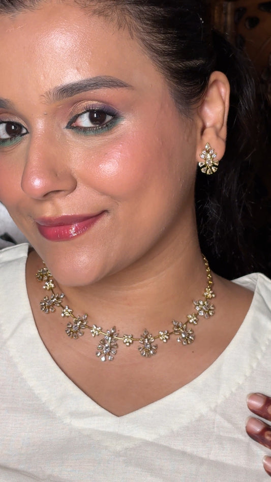 Olivia Solitair Diamond Neckless Set