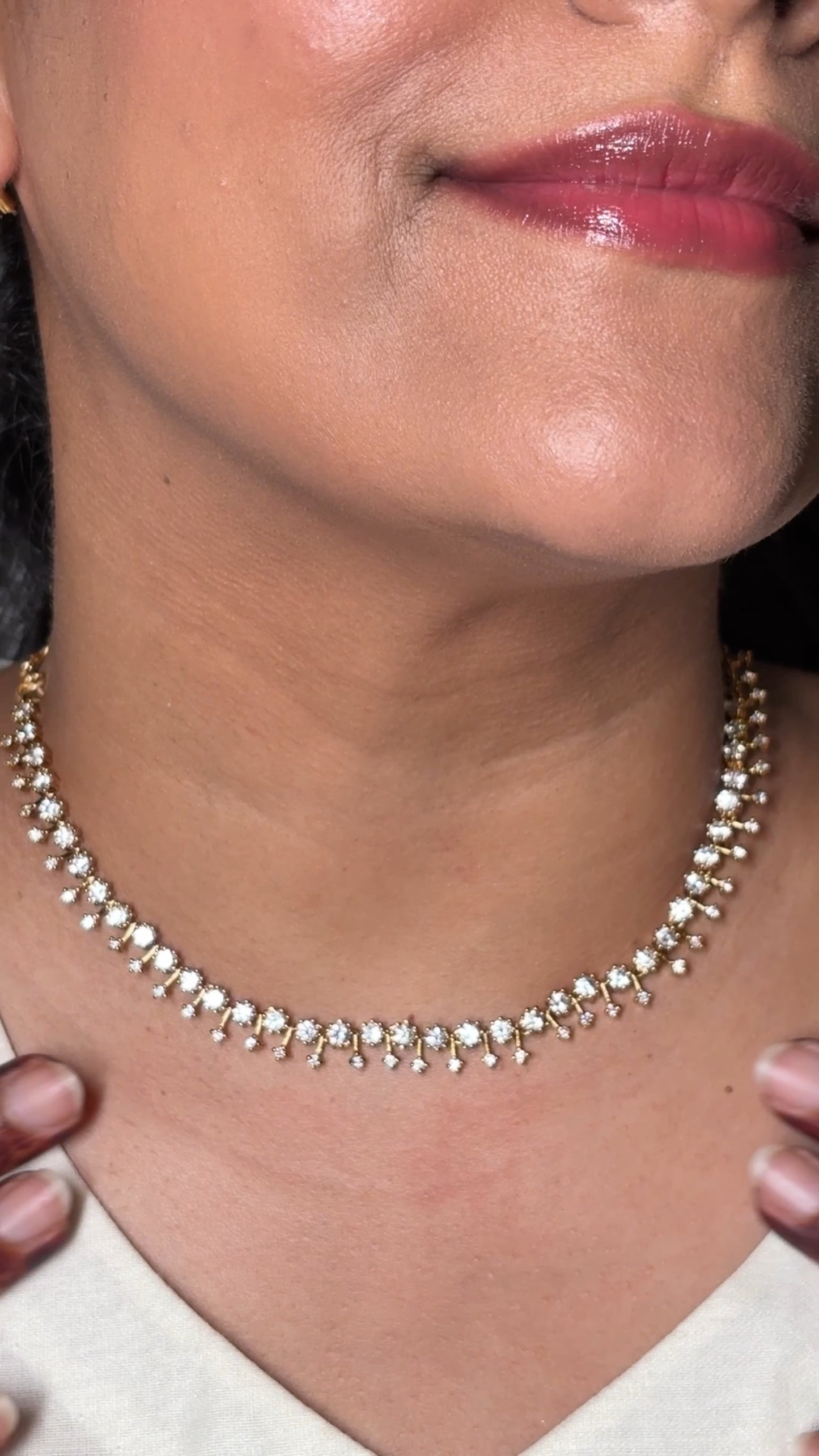 Amelia Solitair Diamond Neckless Set