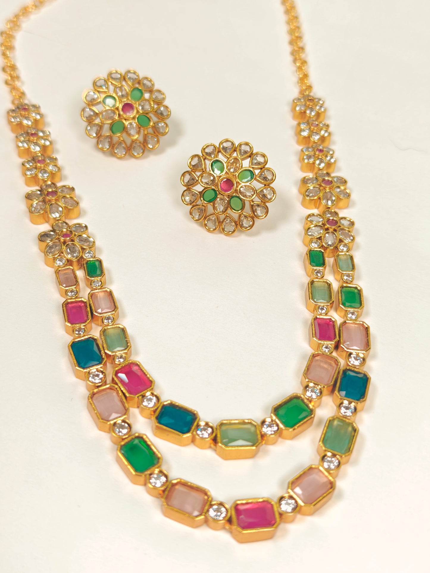 Rangeeli Double Layered Necklace Set