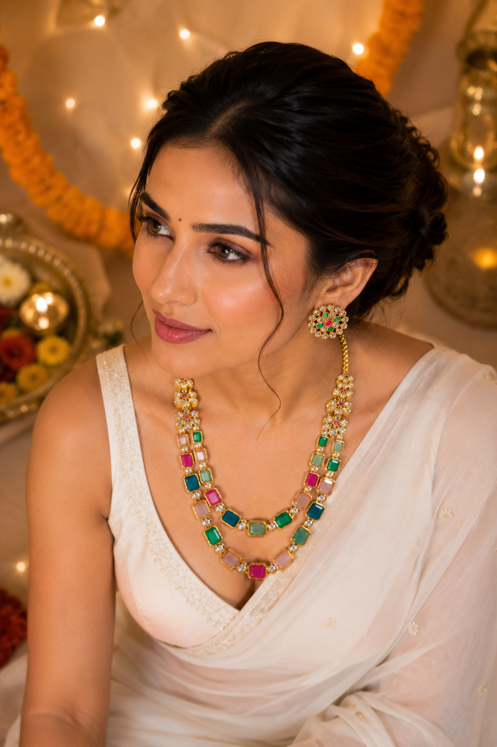 Rangeeli Double Layered Necklace Set