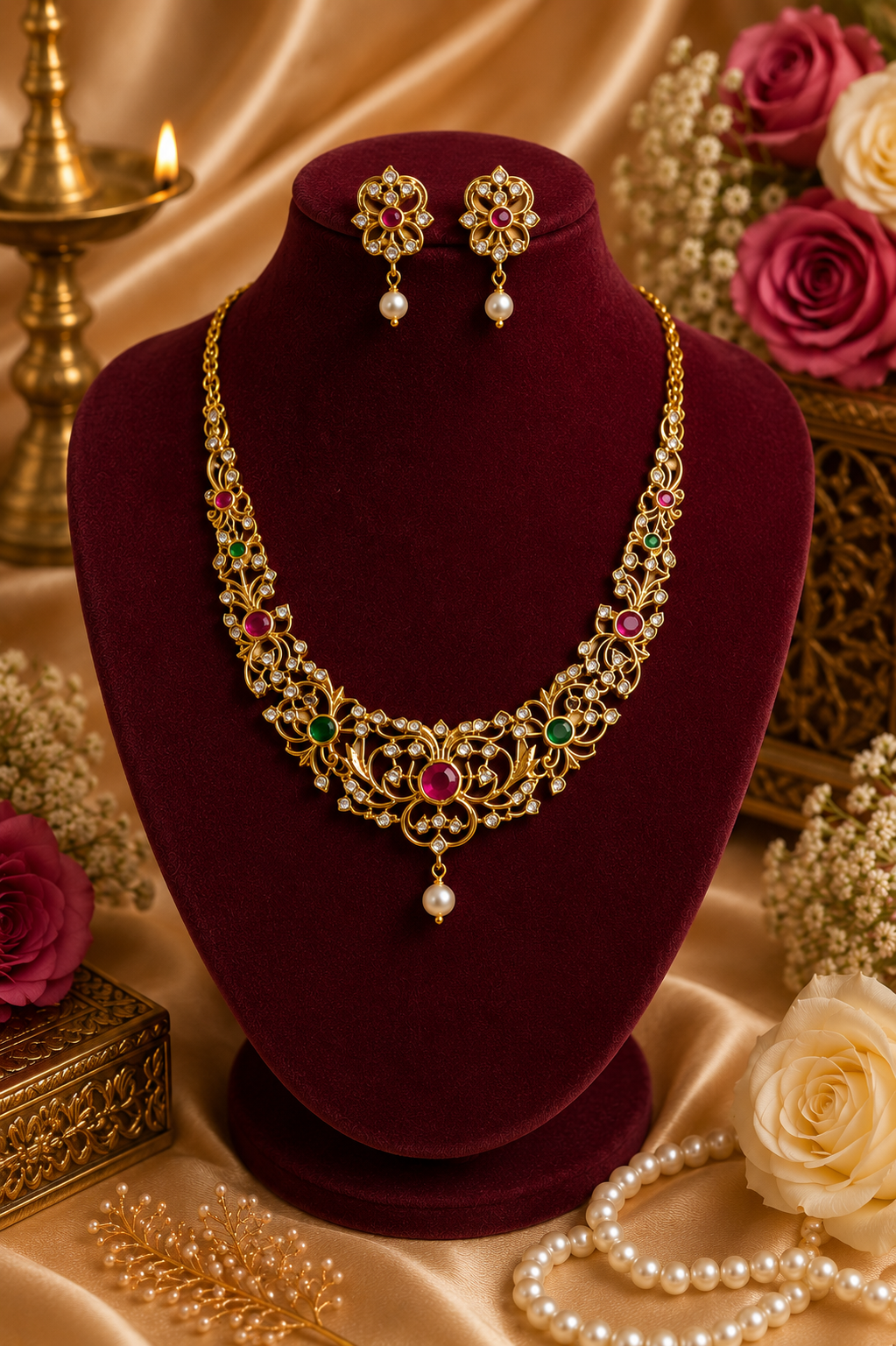 Rasamrita Gold Neckless Set