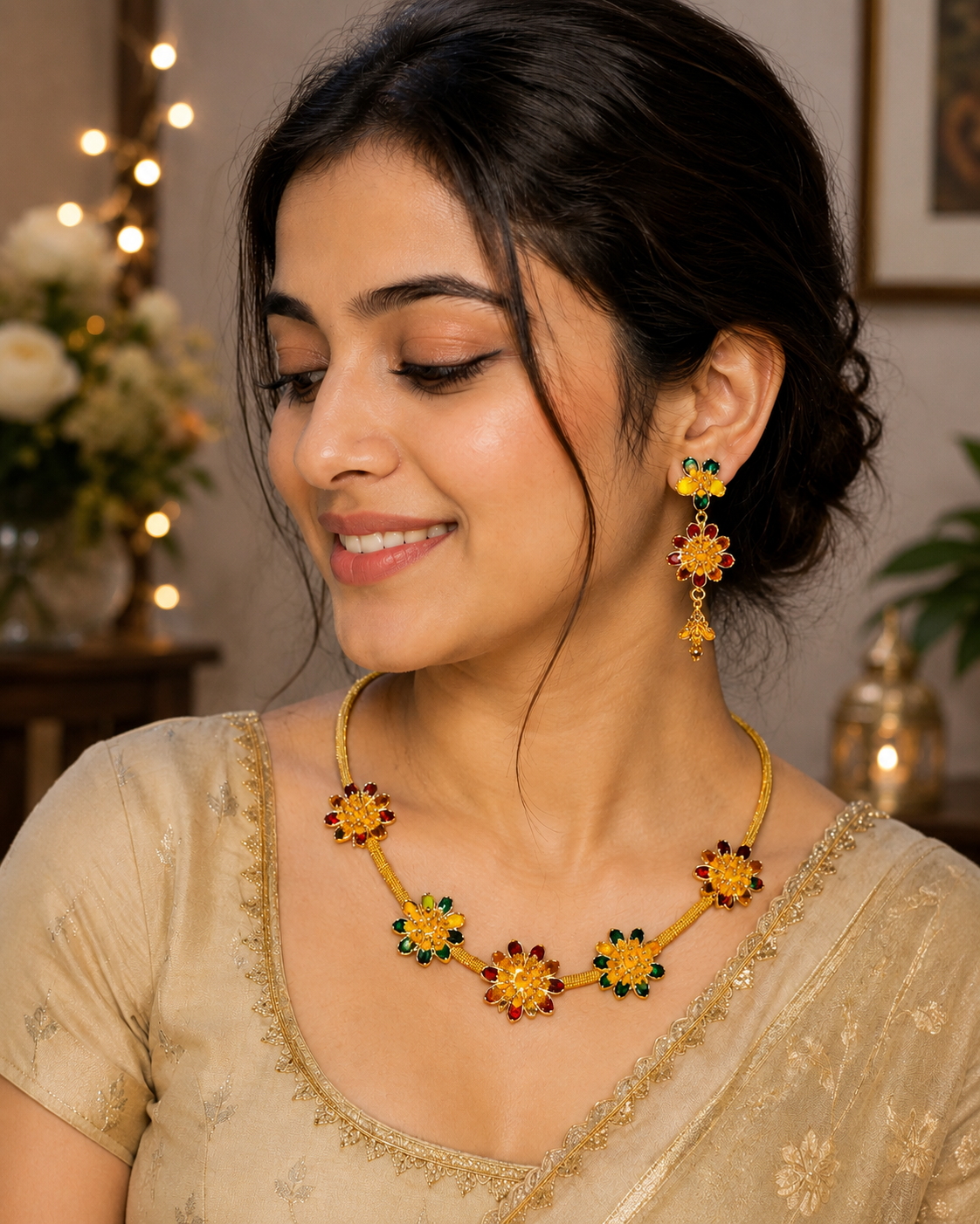 Mohini Gold Necklace Set