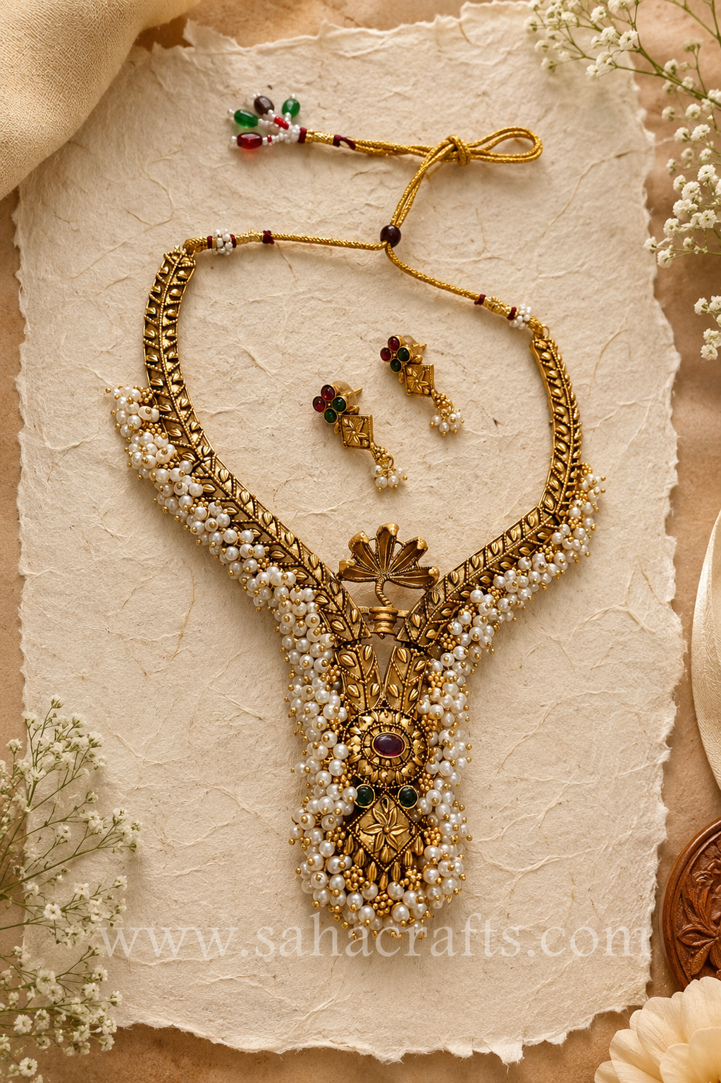 Kavya Gold Neckless Set