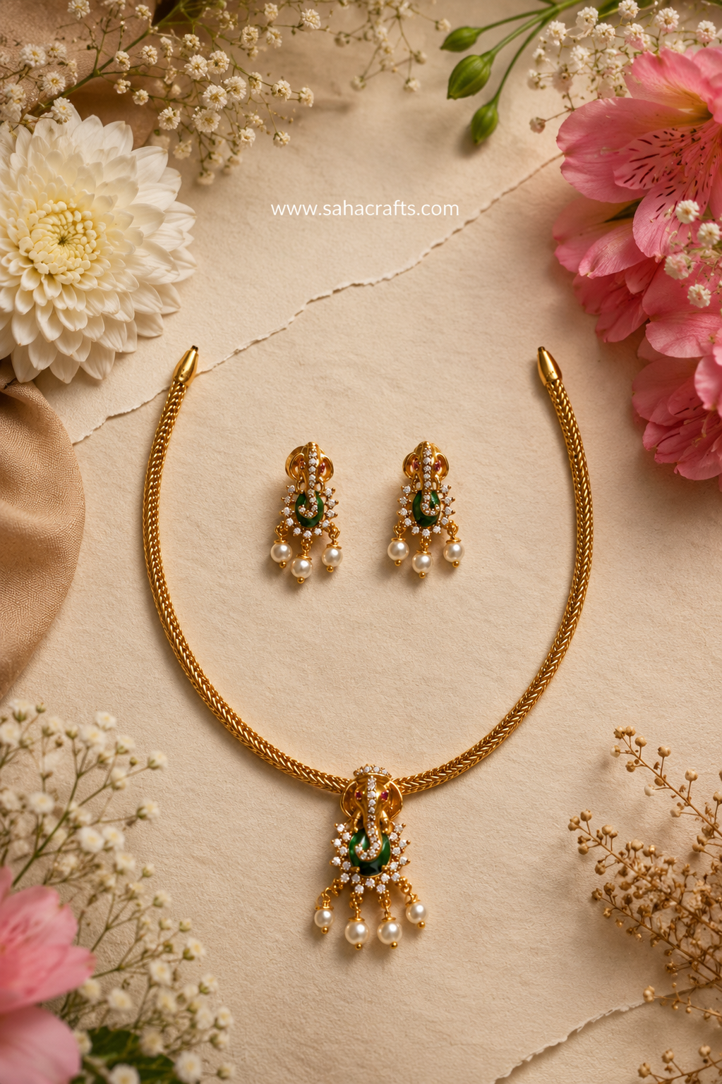 Gajanan Pendant Set