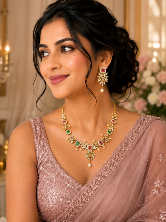Kaashi Semi-Precious Stones Neckless Set