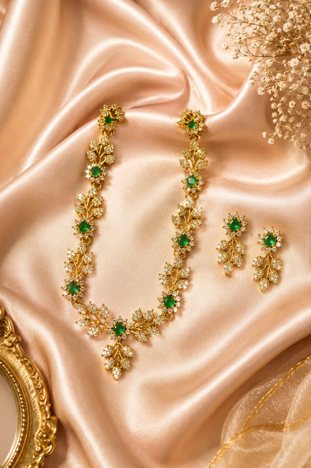 Kalakrita Emerald Neckless Set