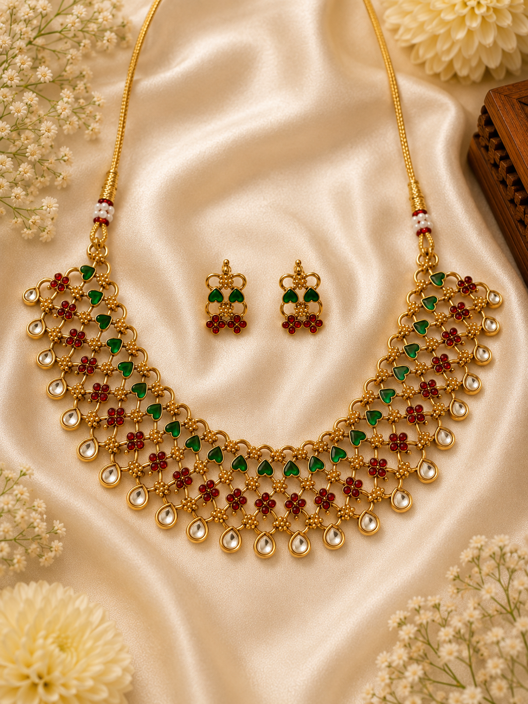 Ritvi Gold Neckless Set