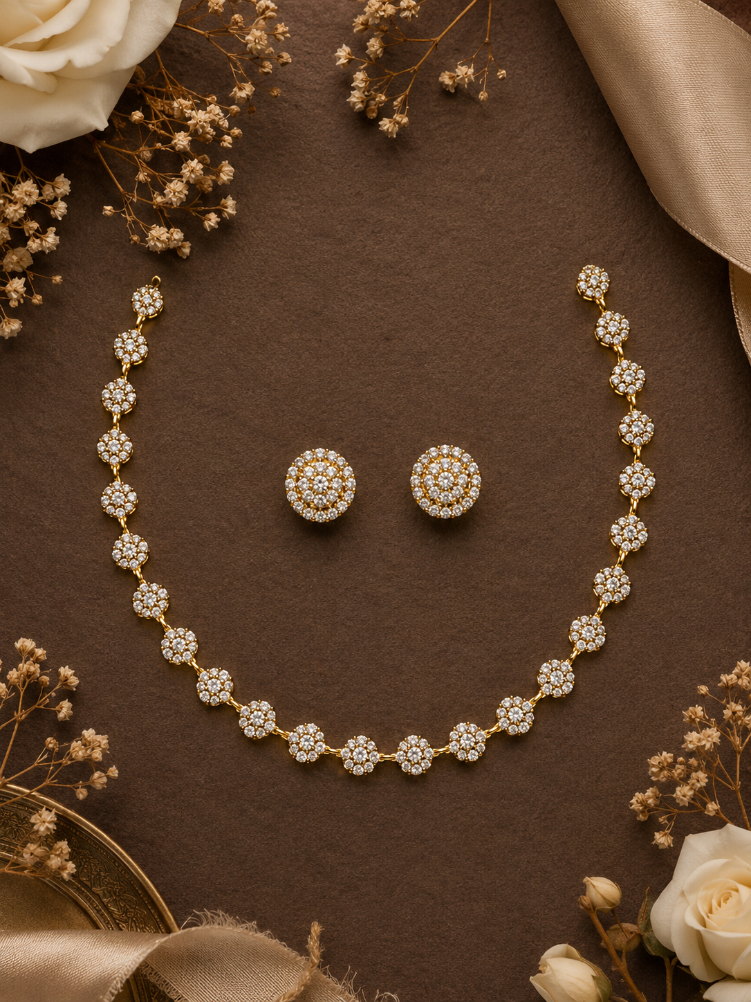 Jaaslin Diamond Neckless Set