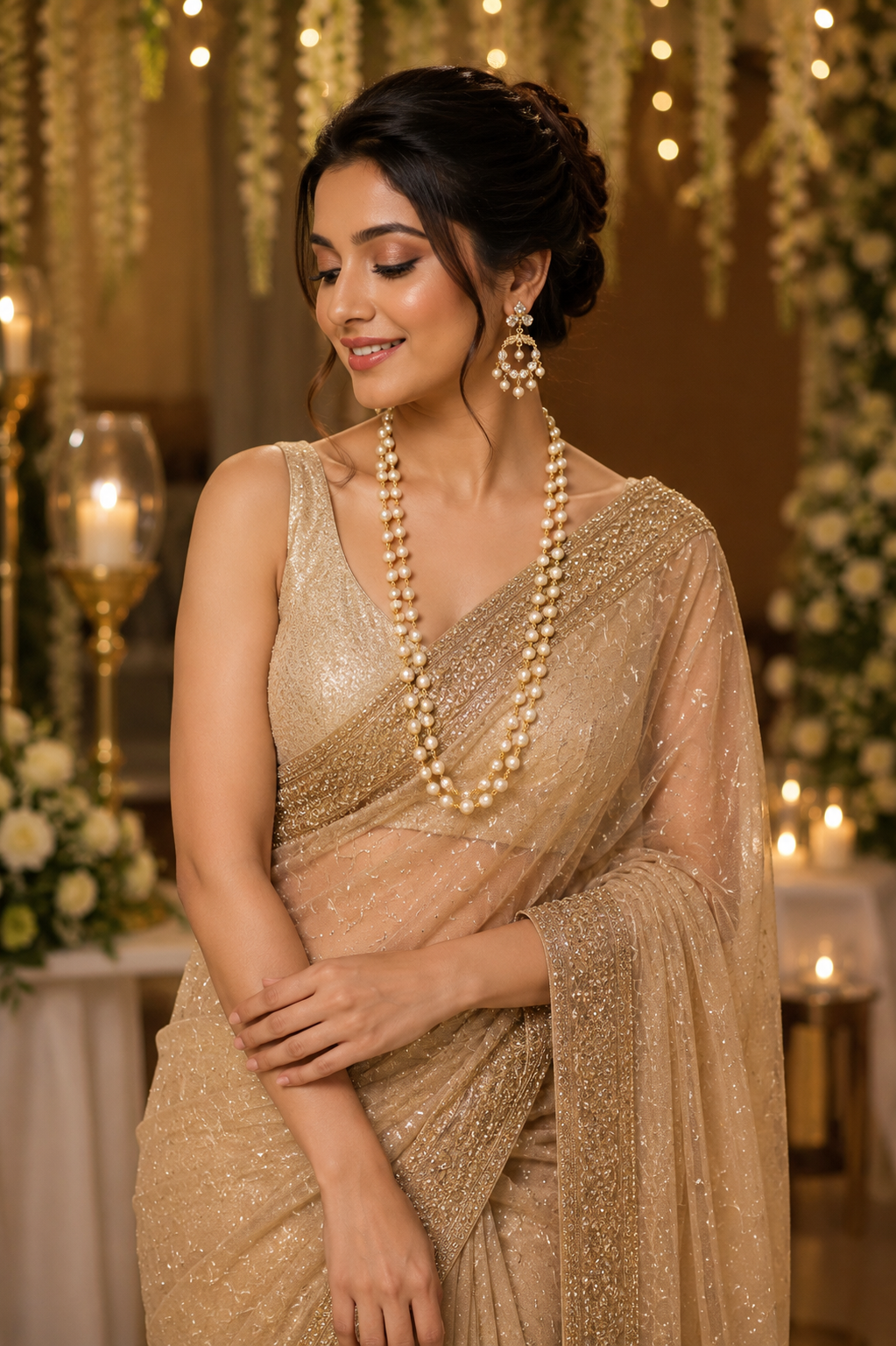 Purva Pearl Long Haram Set