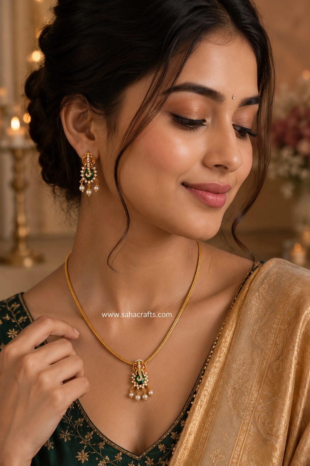 Gajanan Pendant Set