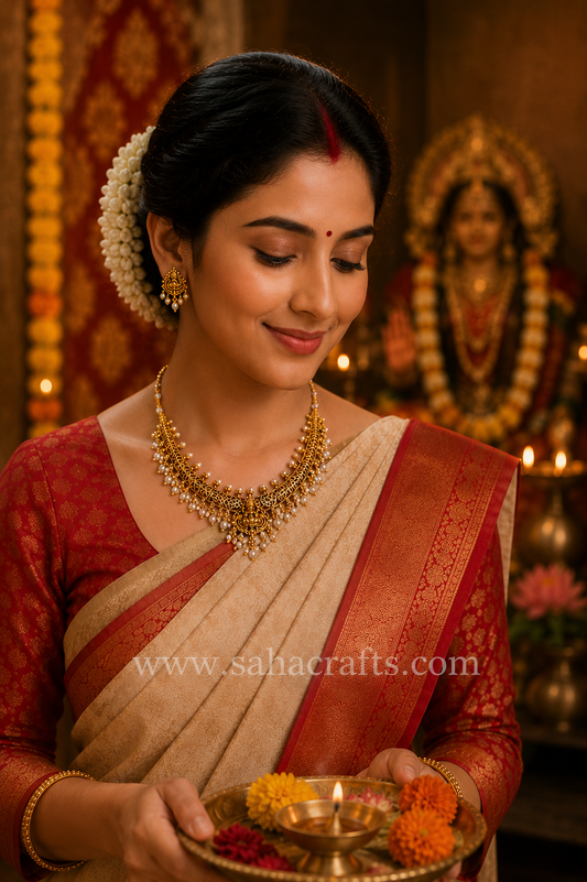 Narayani Lakhsmi Gold Neckless Set