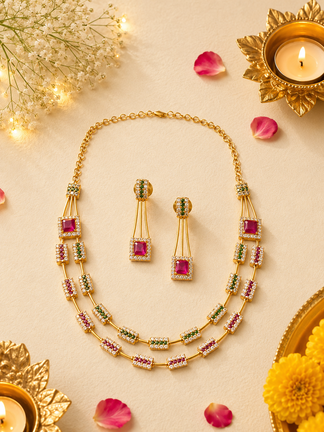 Roohani Multicolor Neckless Set