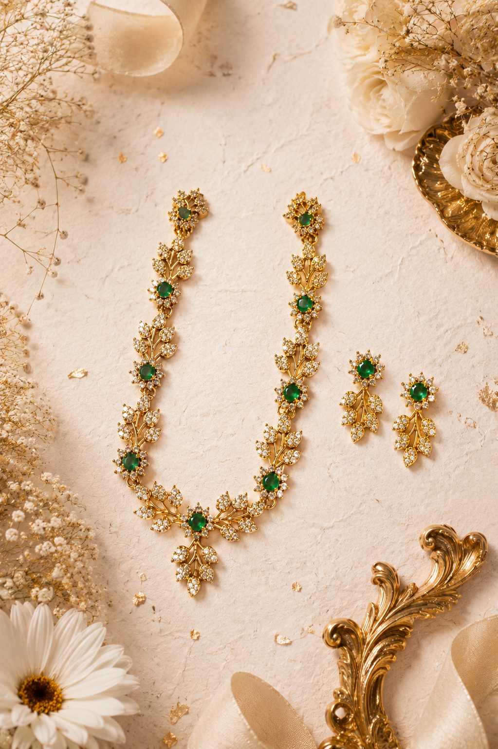 Kalakrita Emerald Neckless Set