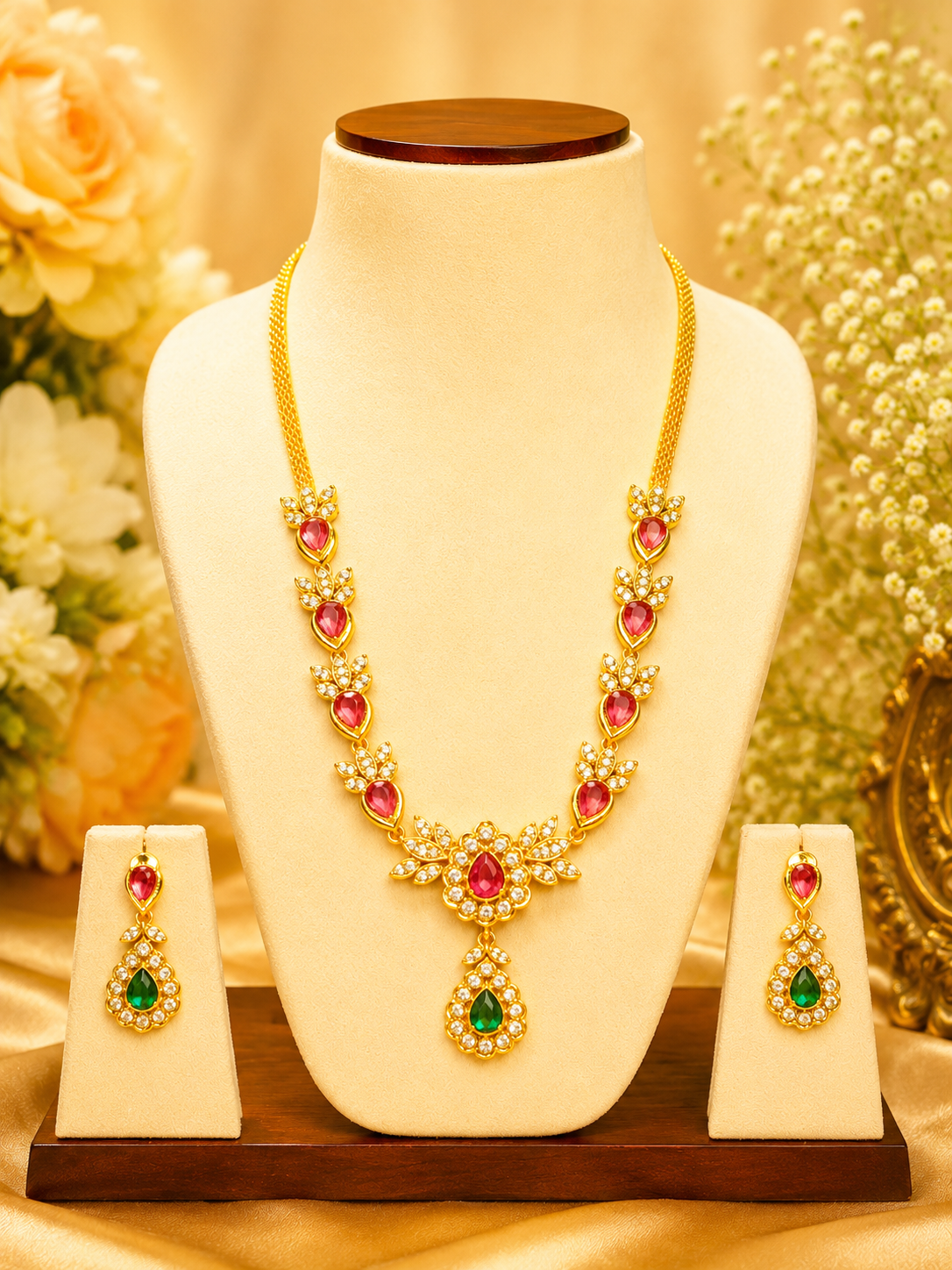 Ragini Semi-Precious Stones Neckless Set