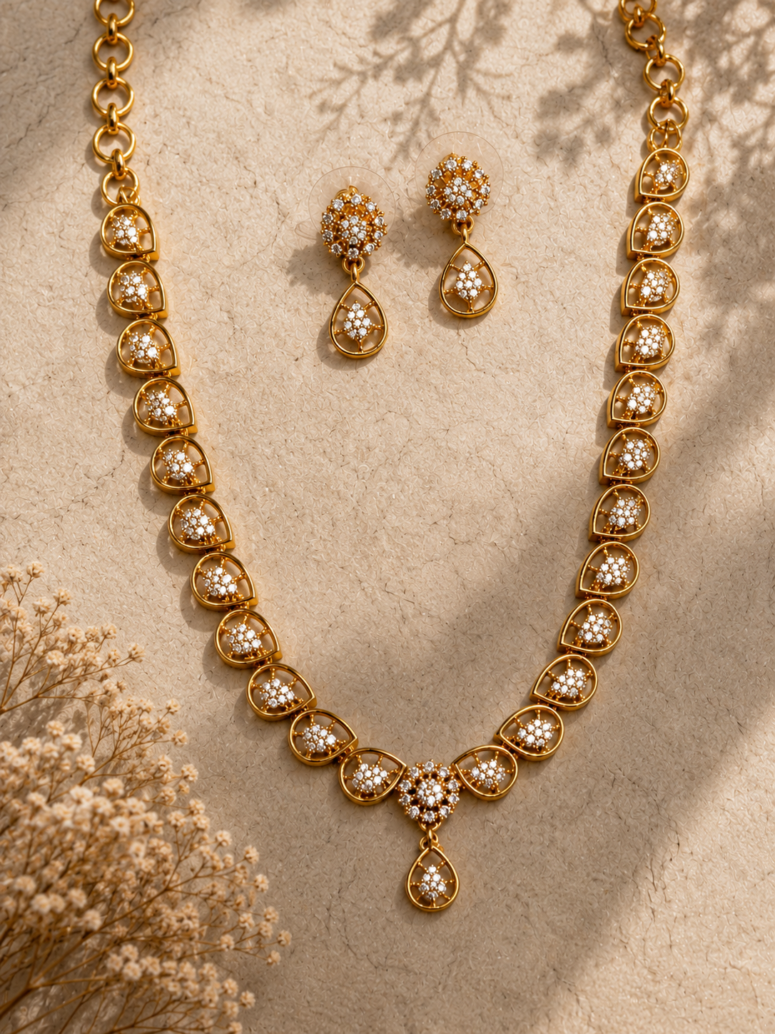 Daizy Diamond Neckless Set