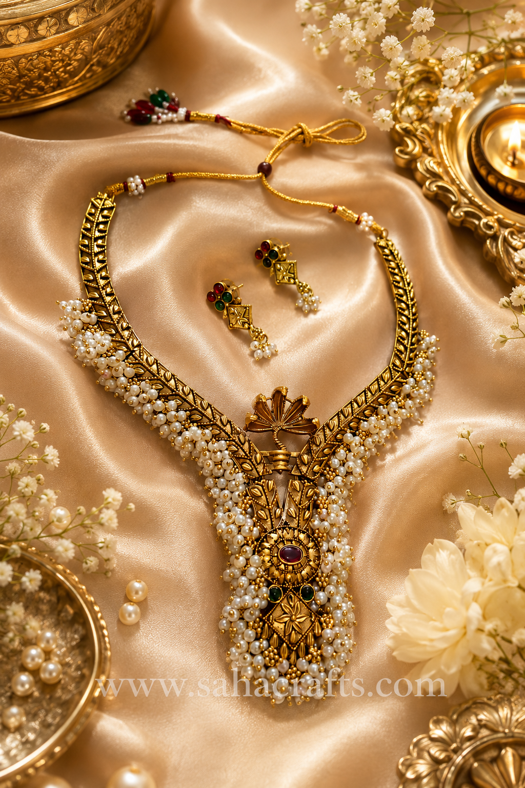 Kavya Gold Neckless Set