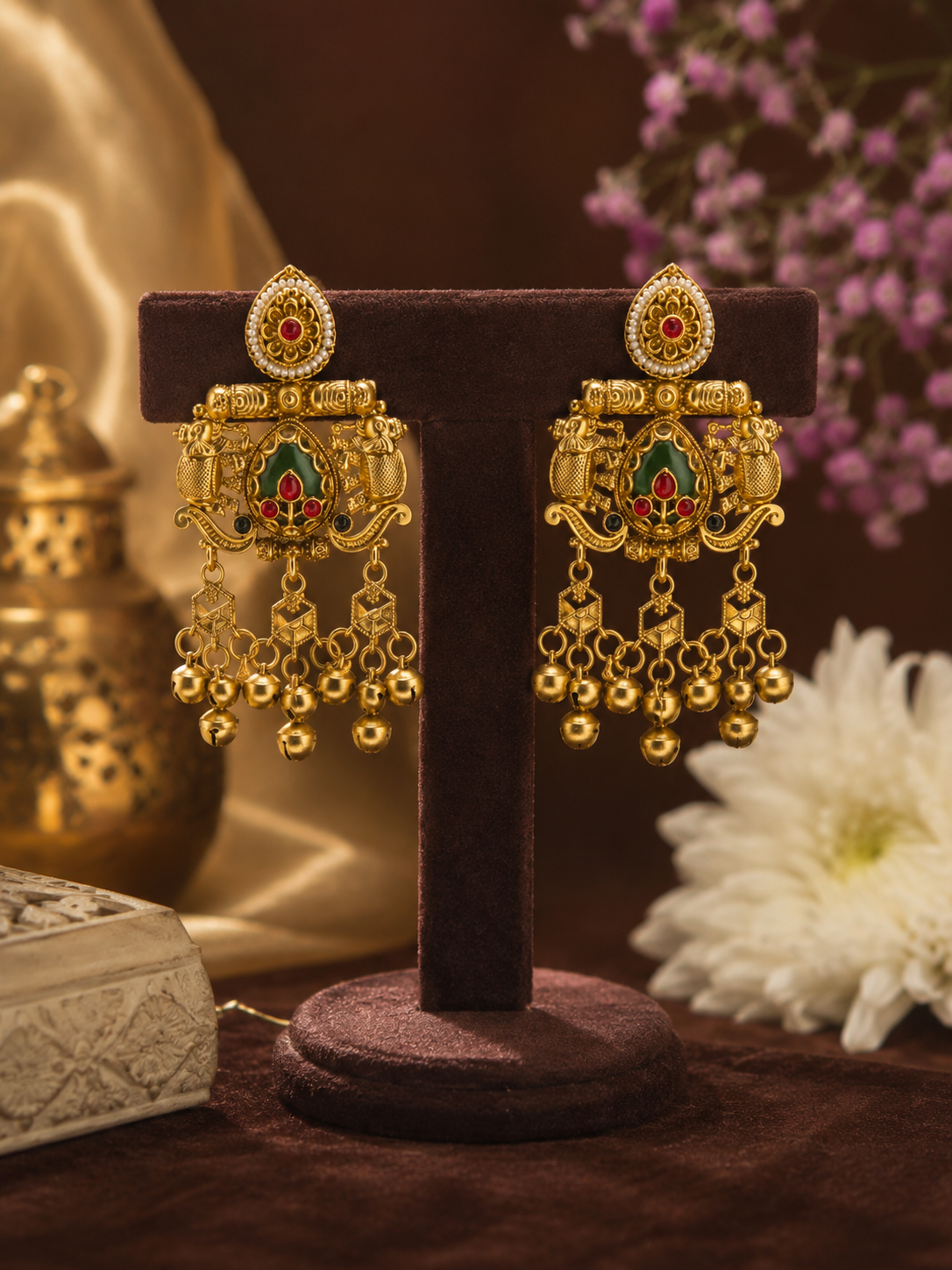 Mohini Long Kashmiri Earrings