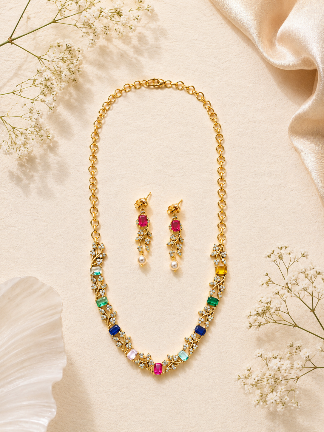 Ratna Multicolor Neckless Set