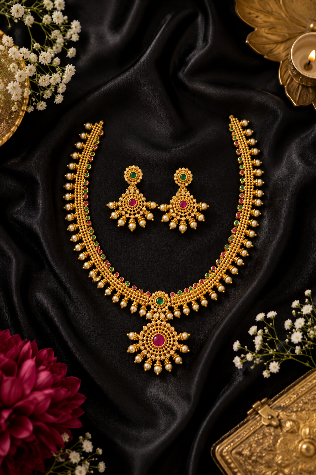 Priya Gold Neckless Set
