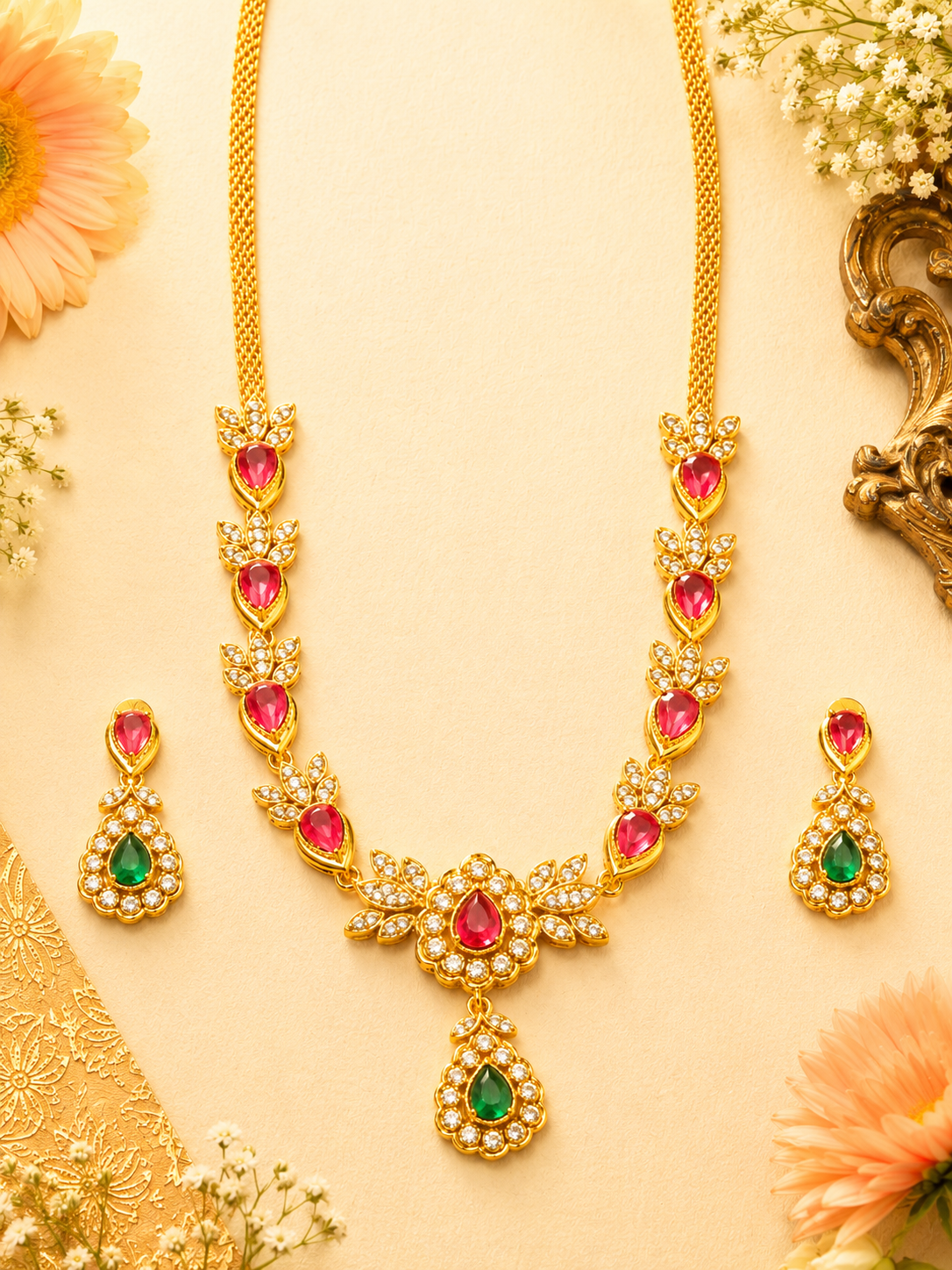 Ragini Semi-Precious Stones Neckless Set