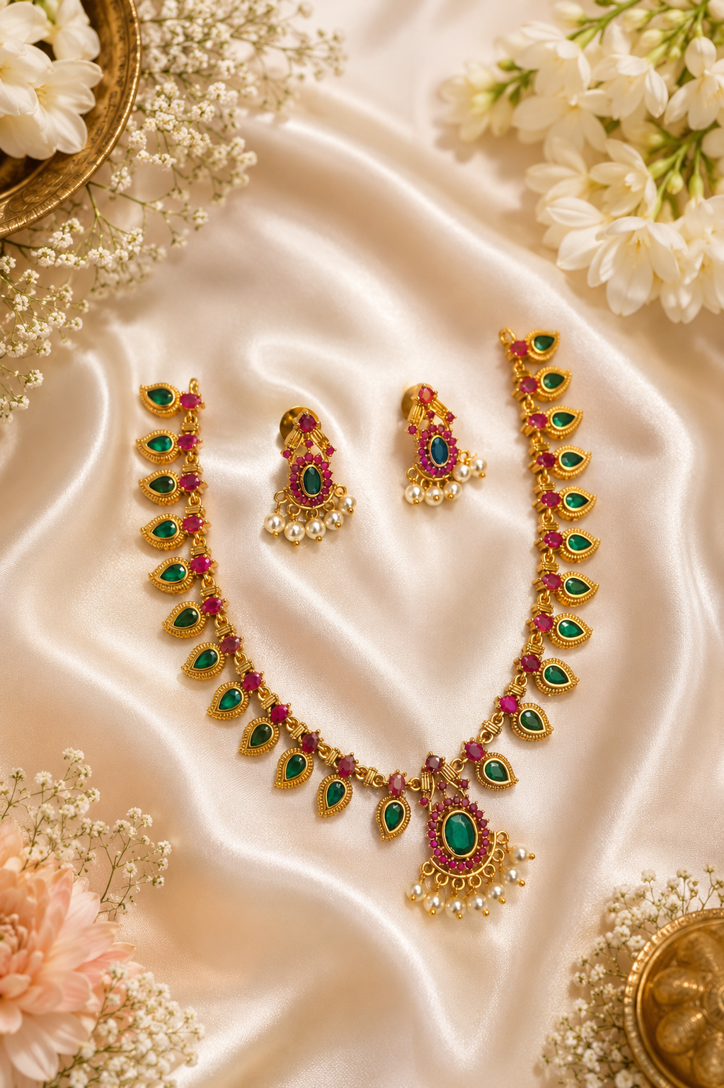 Sakhii Gold Neckless Set