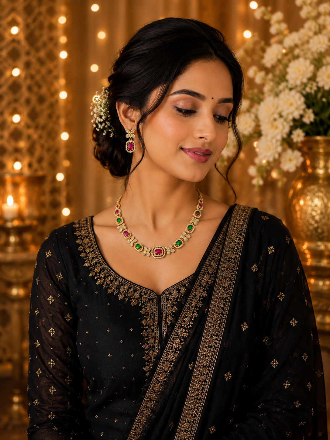 Rheha Semi-precious Stones Neckless Set