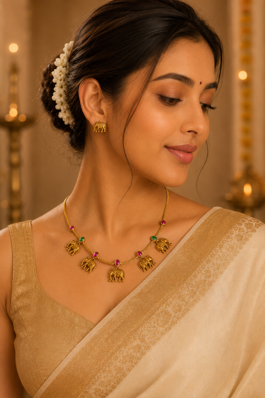 Ibha Gold Neckless Set