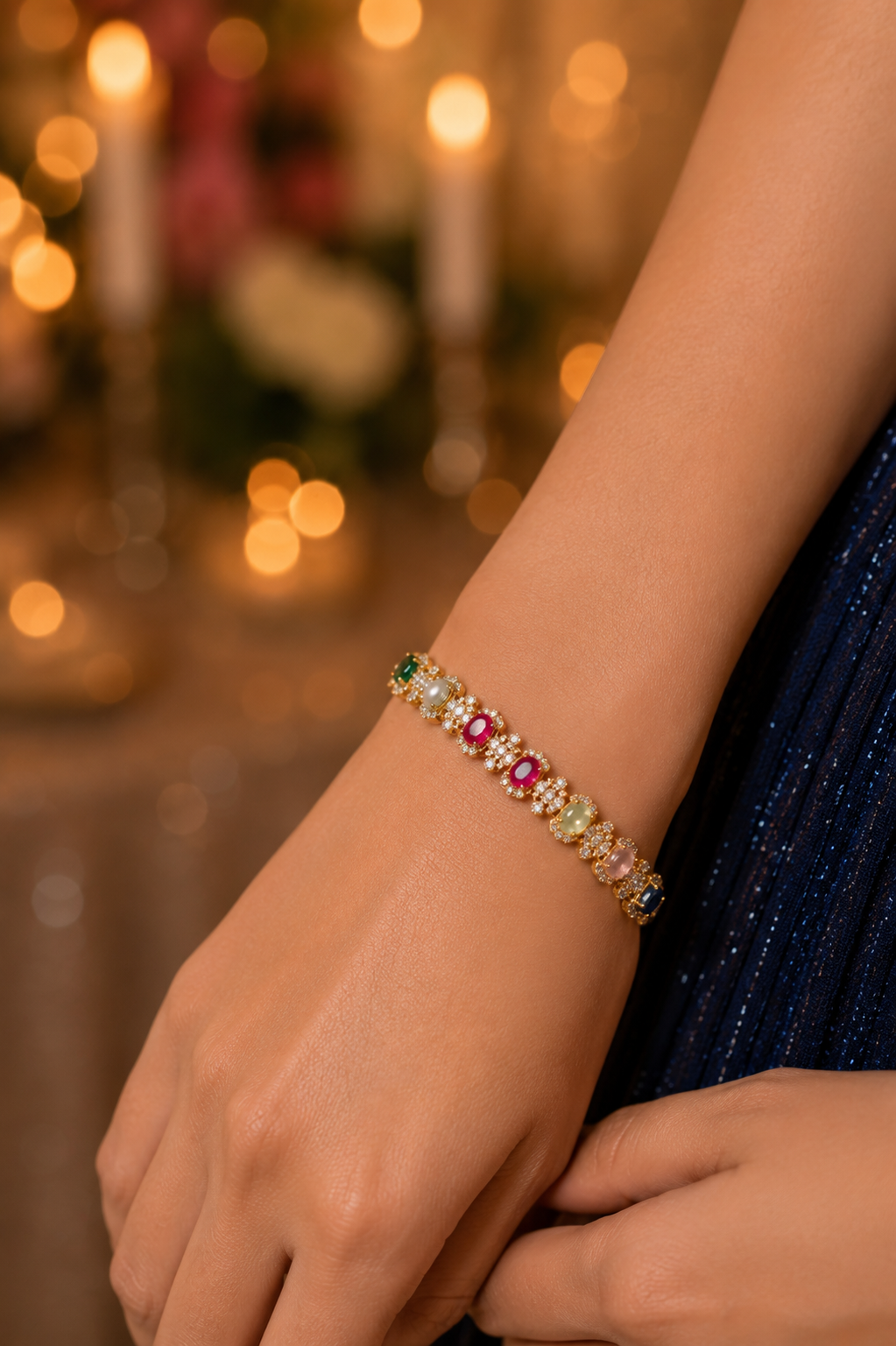 Indrayani Semi-Precious Stones Combo Set