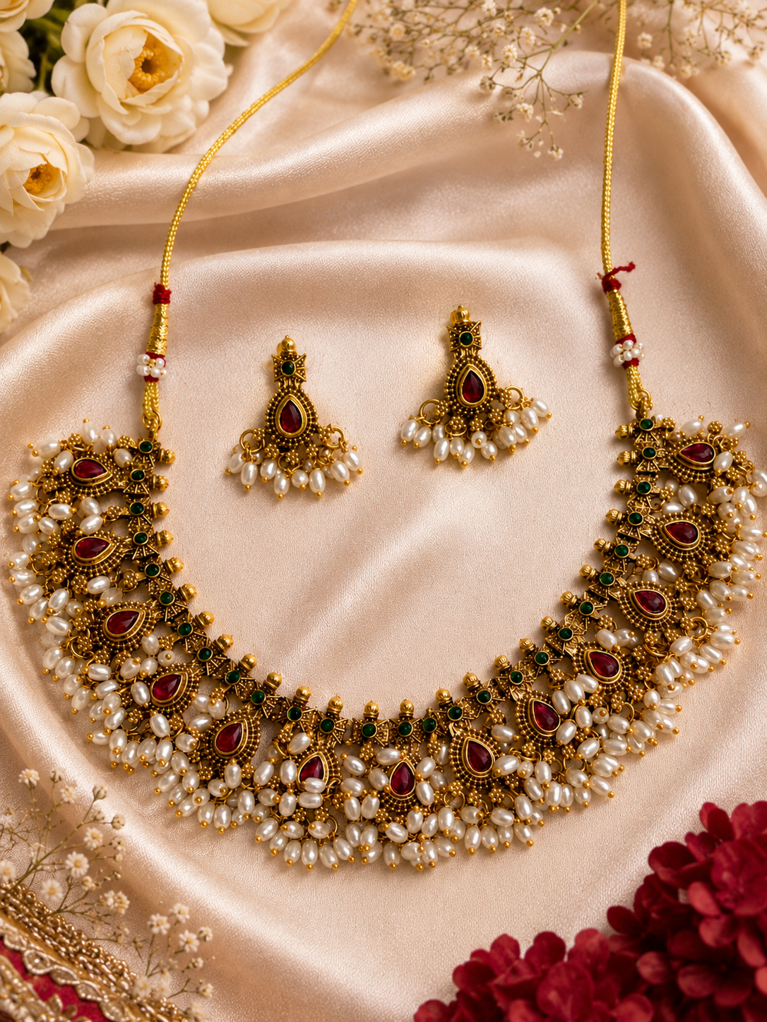 Manohari Gold Neckless Set