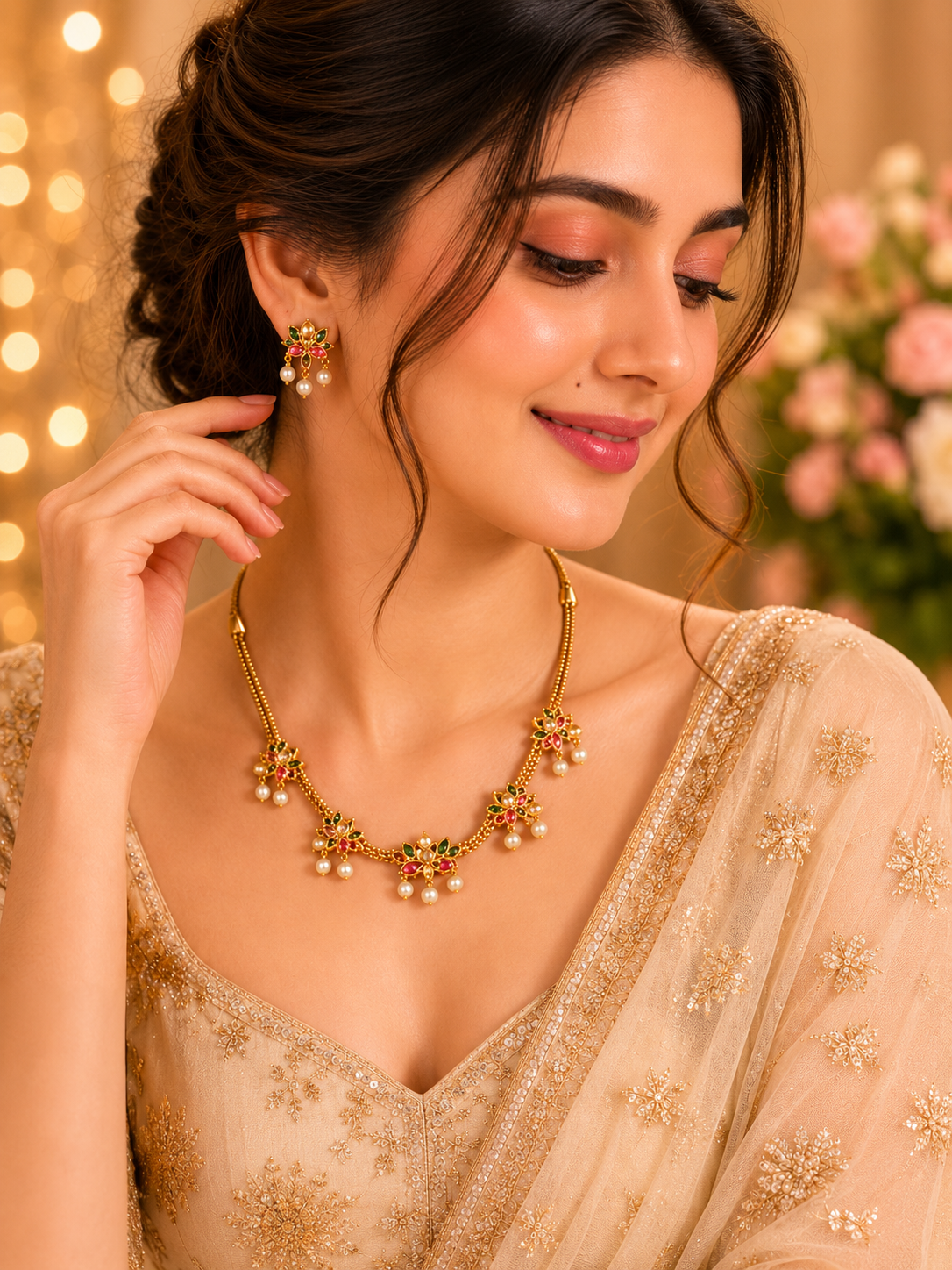 Phool Kamal Necklace Set