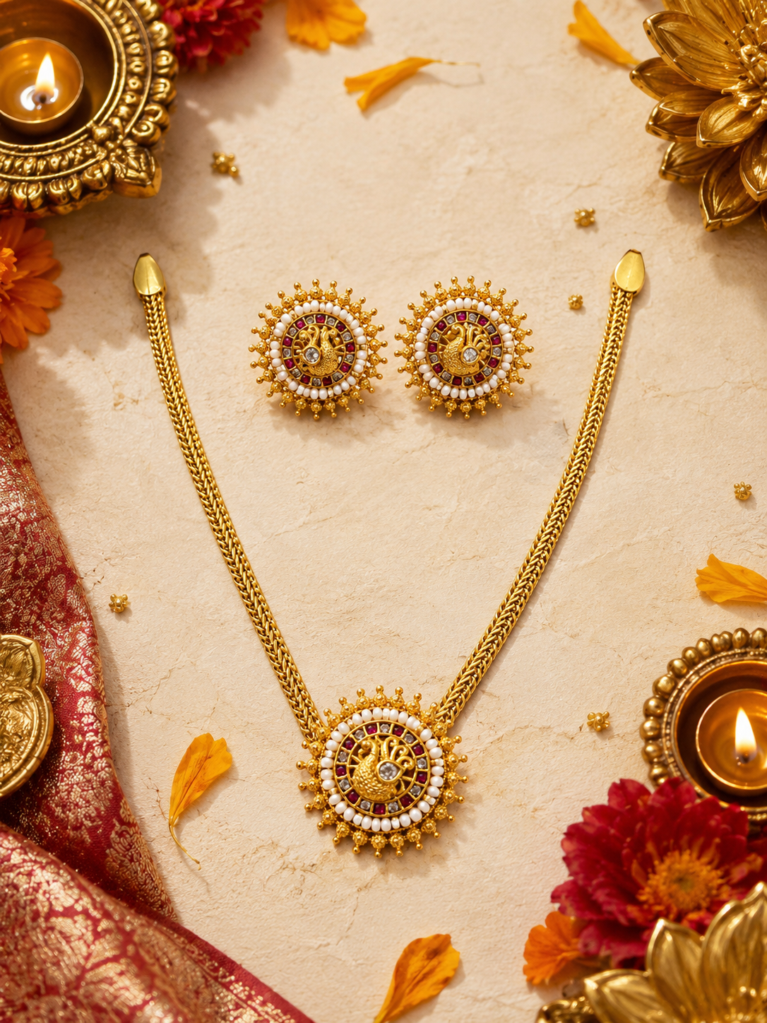 Meenakshi Multicolor Choker Set