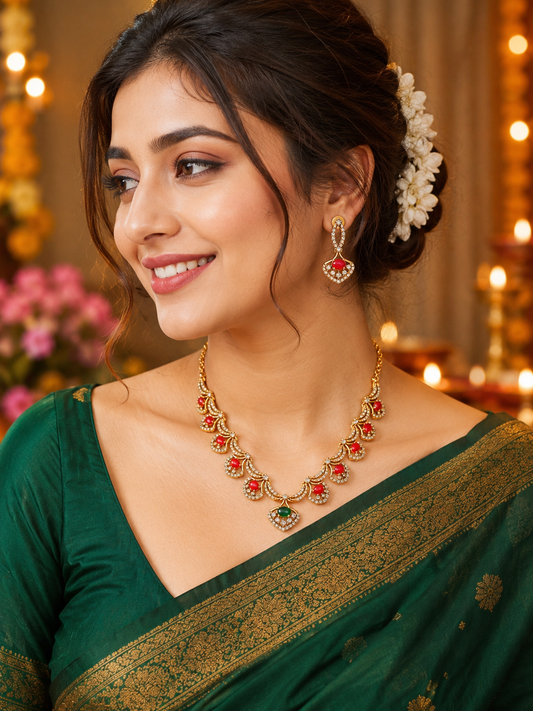 Rajni Coral Neckless Set